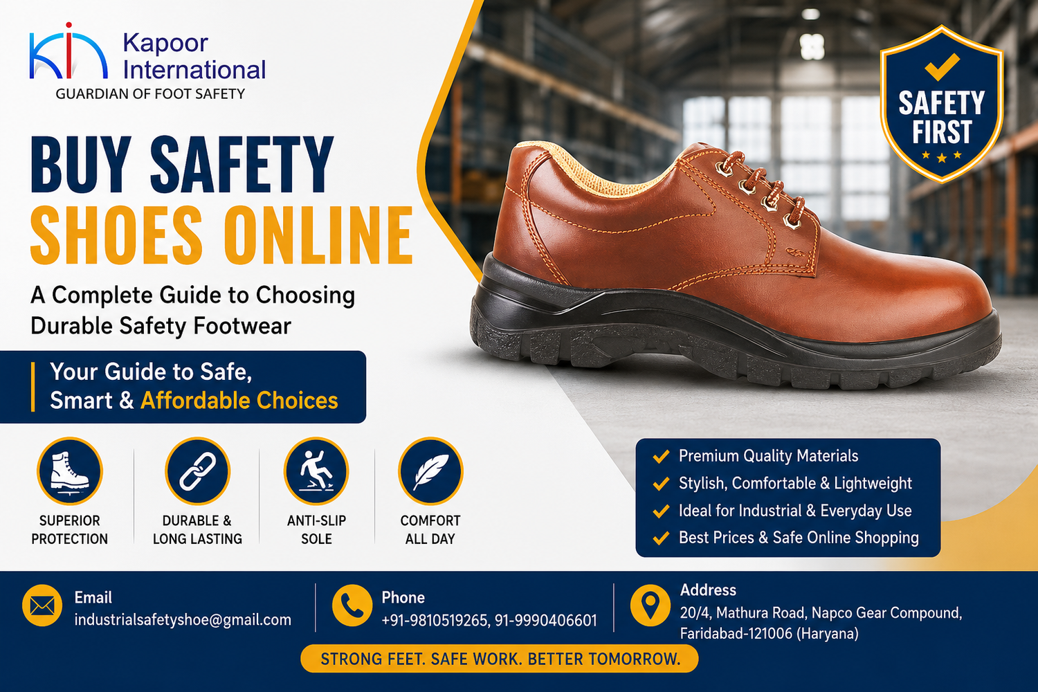Buy Safety Shoes Online: A Complete Guide to Choosing Durable Safety Footwear