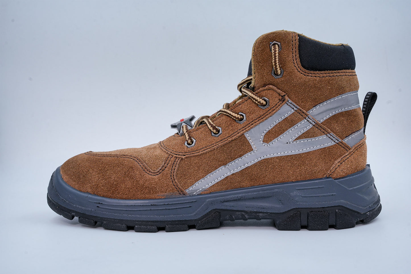 Upper – Brown suede leather