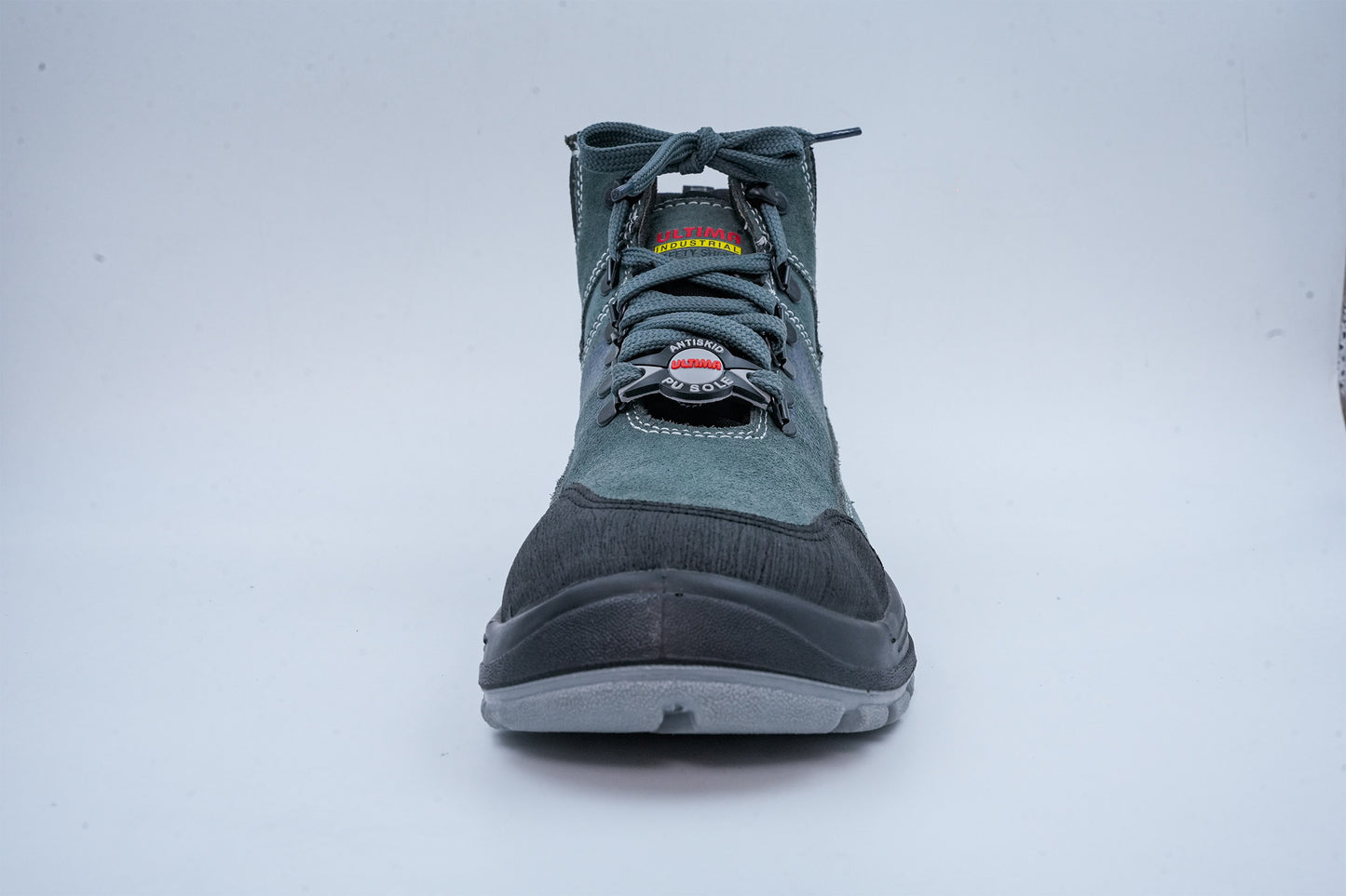 Upper – Green and black suede leather