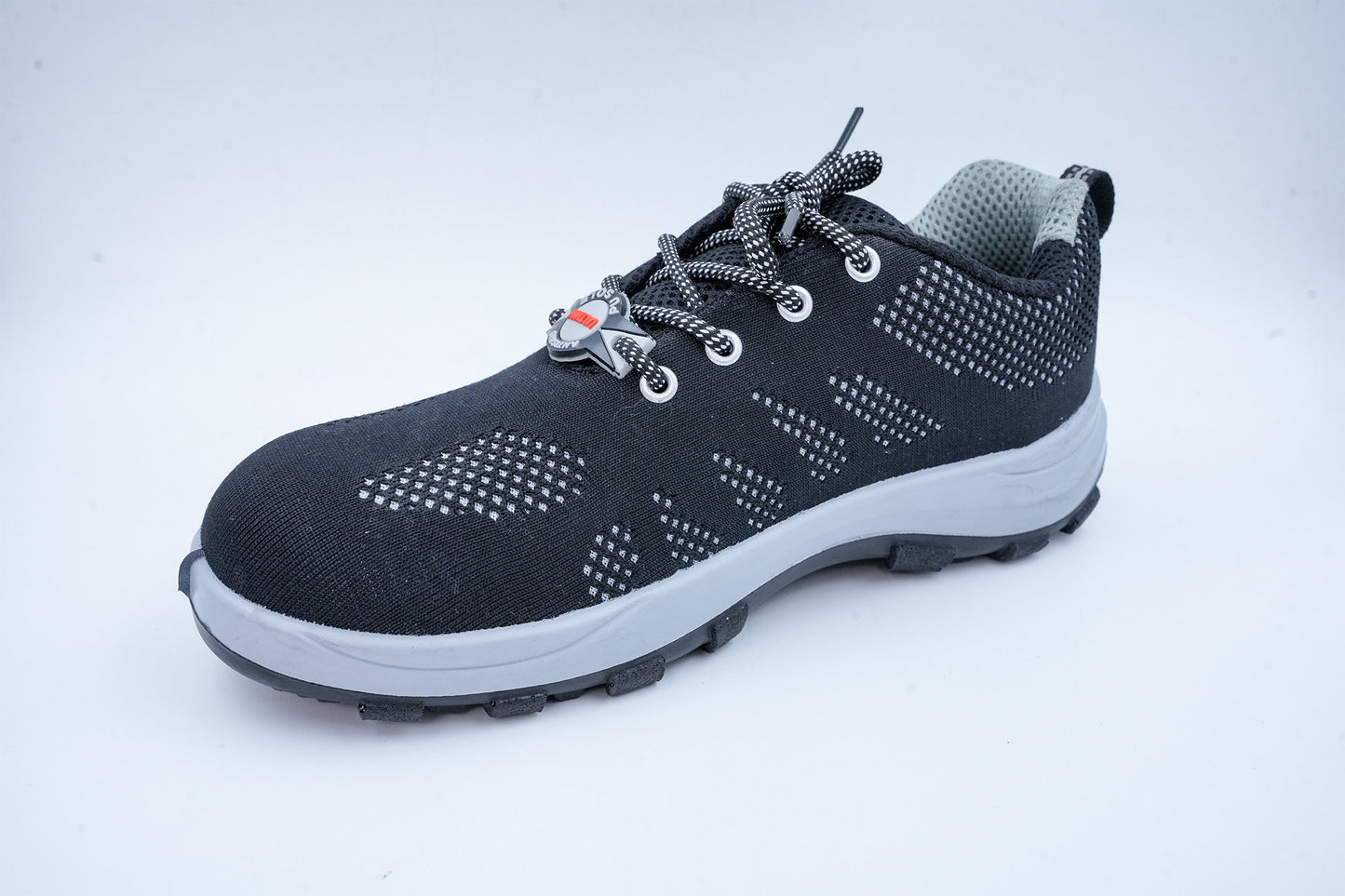 Upper – Grey and Black Knitted Fabric