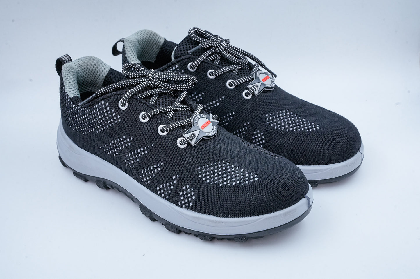 Upper – Grey and Black Knitted Fabric