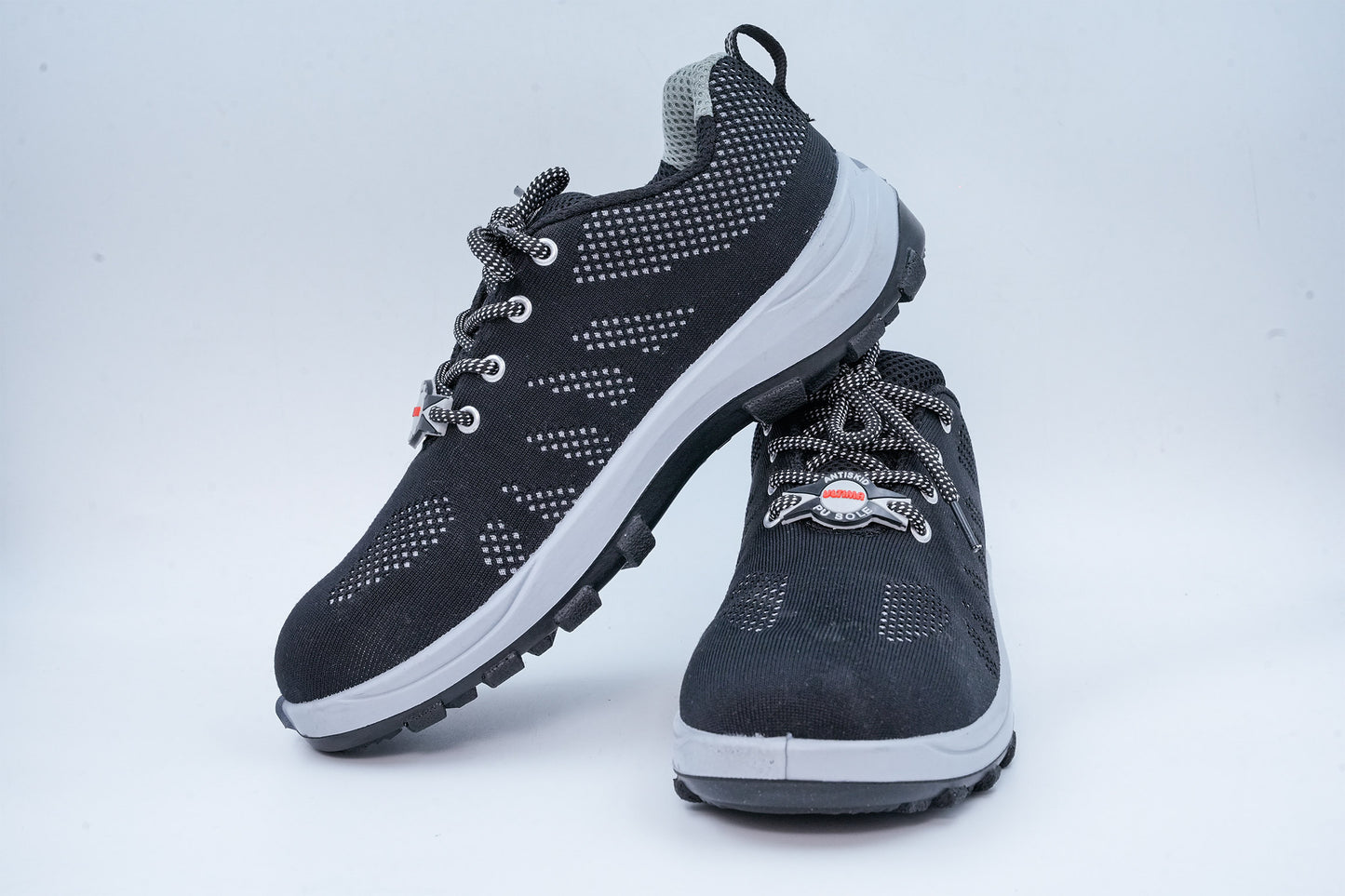 Upper – Grey and Black Knitted Fabric