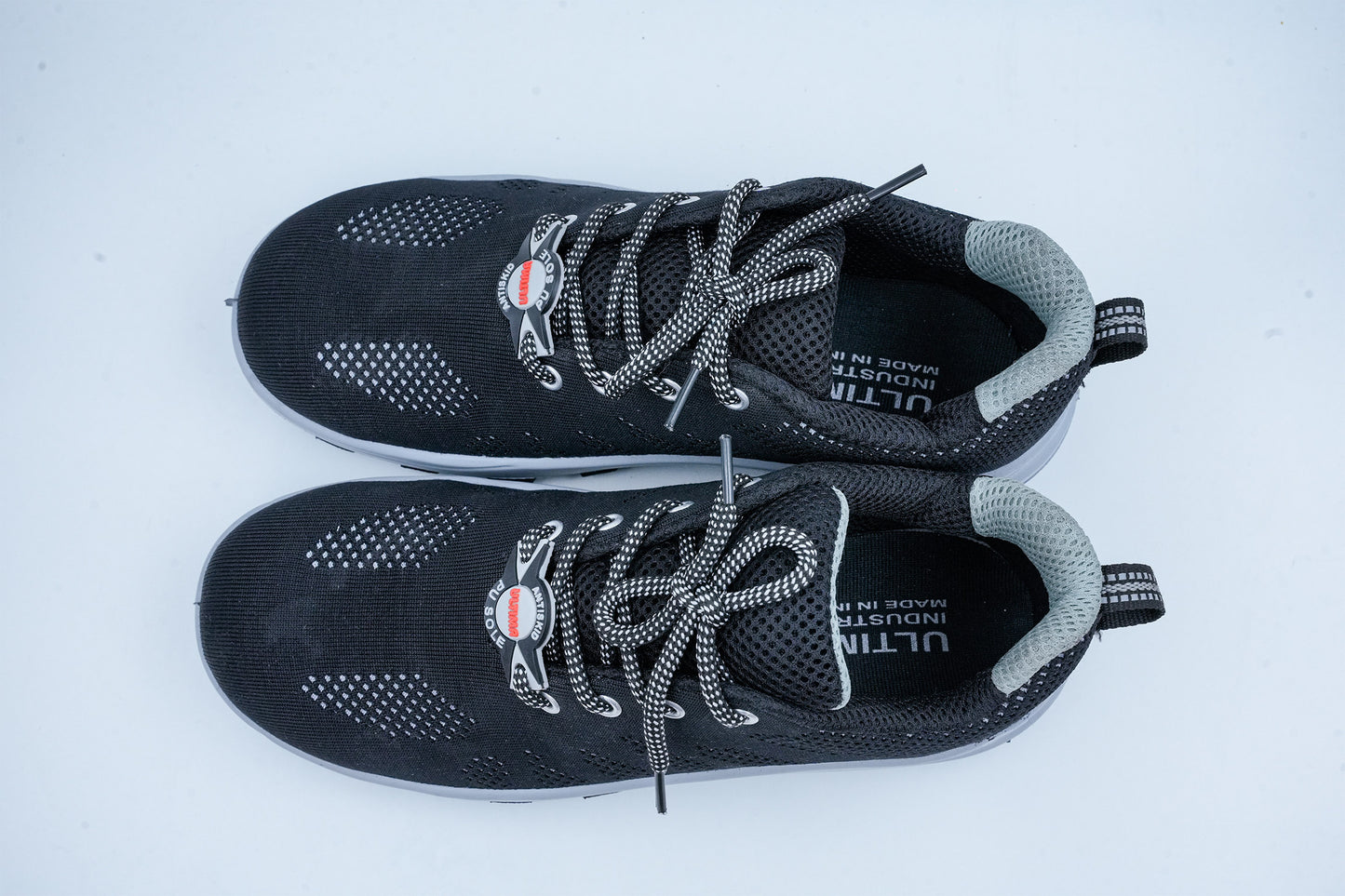 Upper – Grey and Black Knitted Fabric