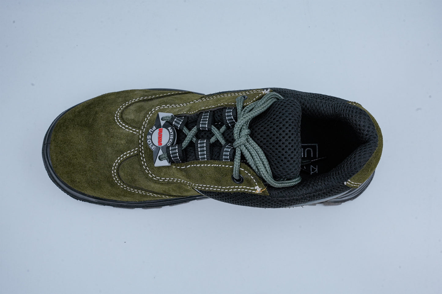 Upper – Dark Olive Green Suede Leather