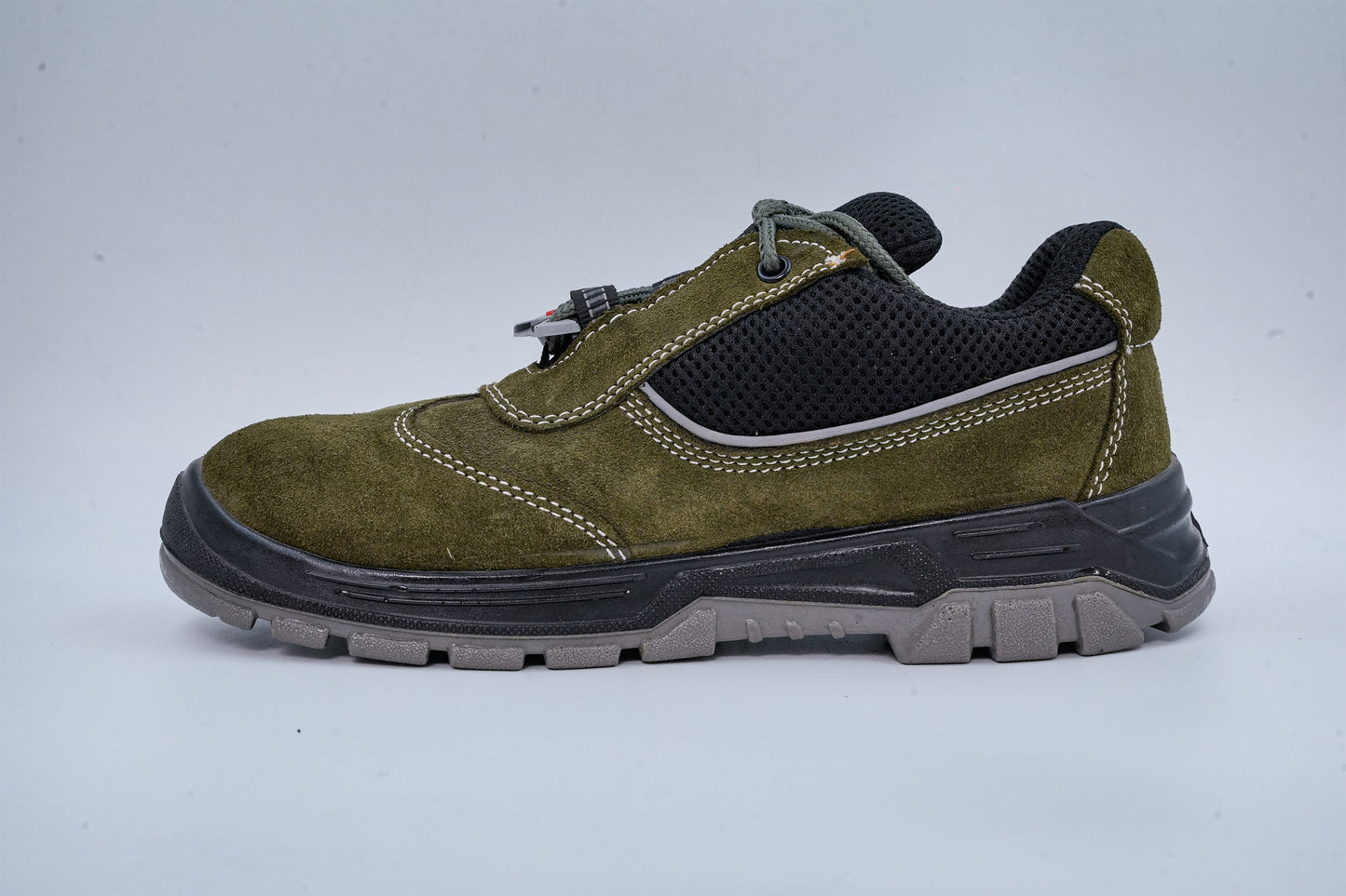 Upper – Dark Olive Green Suede Leather