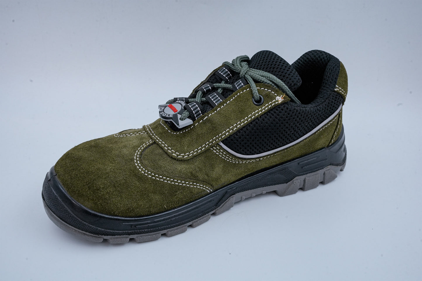 Upper – Dark Olive Green Suede Leather